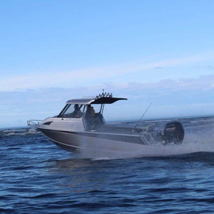 Kinocean High Speed Offshore Outboard Cabin Sport Yacht Aluminium Fishing Boat With Motor for Sale